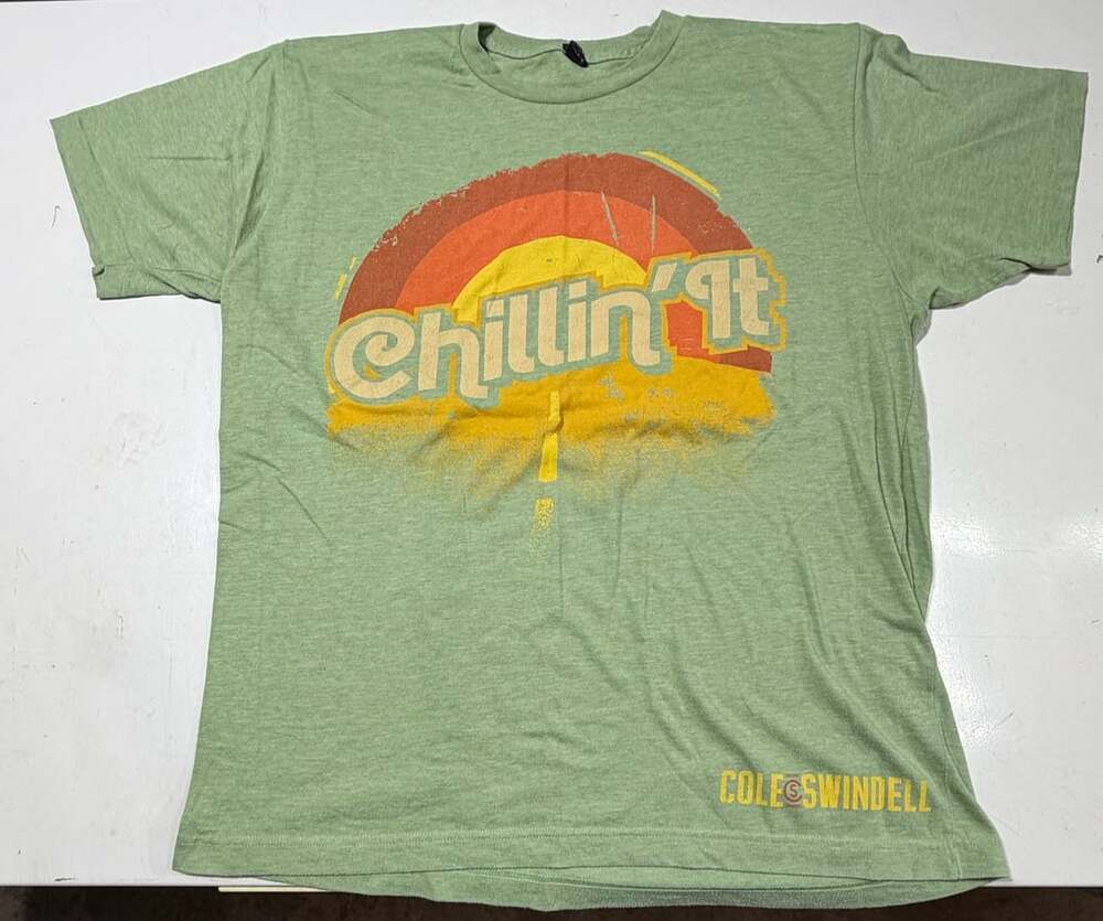 Tultex Cole Swindell Chillin It T-Shirt Size L Green